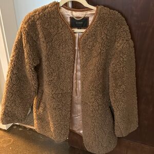 J. Crew Furry Coat brown size XS